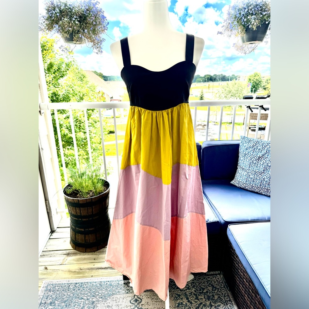 Kate Spade Color Block Midi Dress